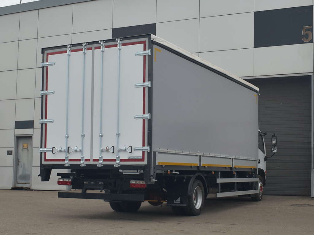 Бортовой тентованный фургон с шторой DongFeng C120L